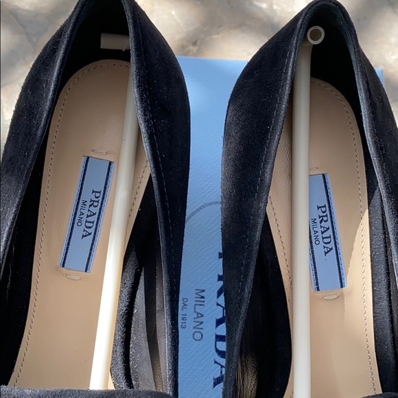 PRADA Suede heels in black NEW Size EU 40/US 10 - Picture 10 of 14